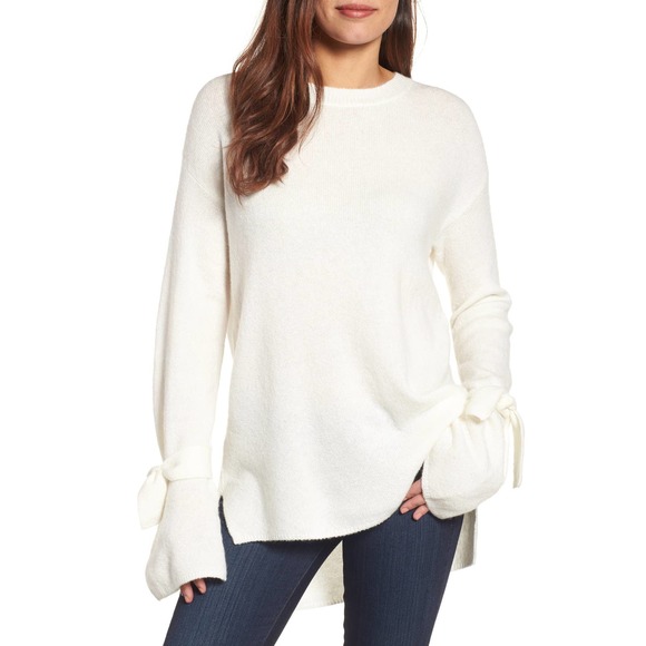 Halogen Sweaters - Halogen Ivory Cloud Tie Bell Sleeve Sweater Small
